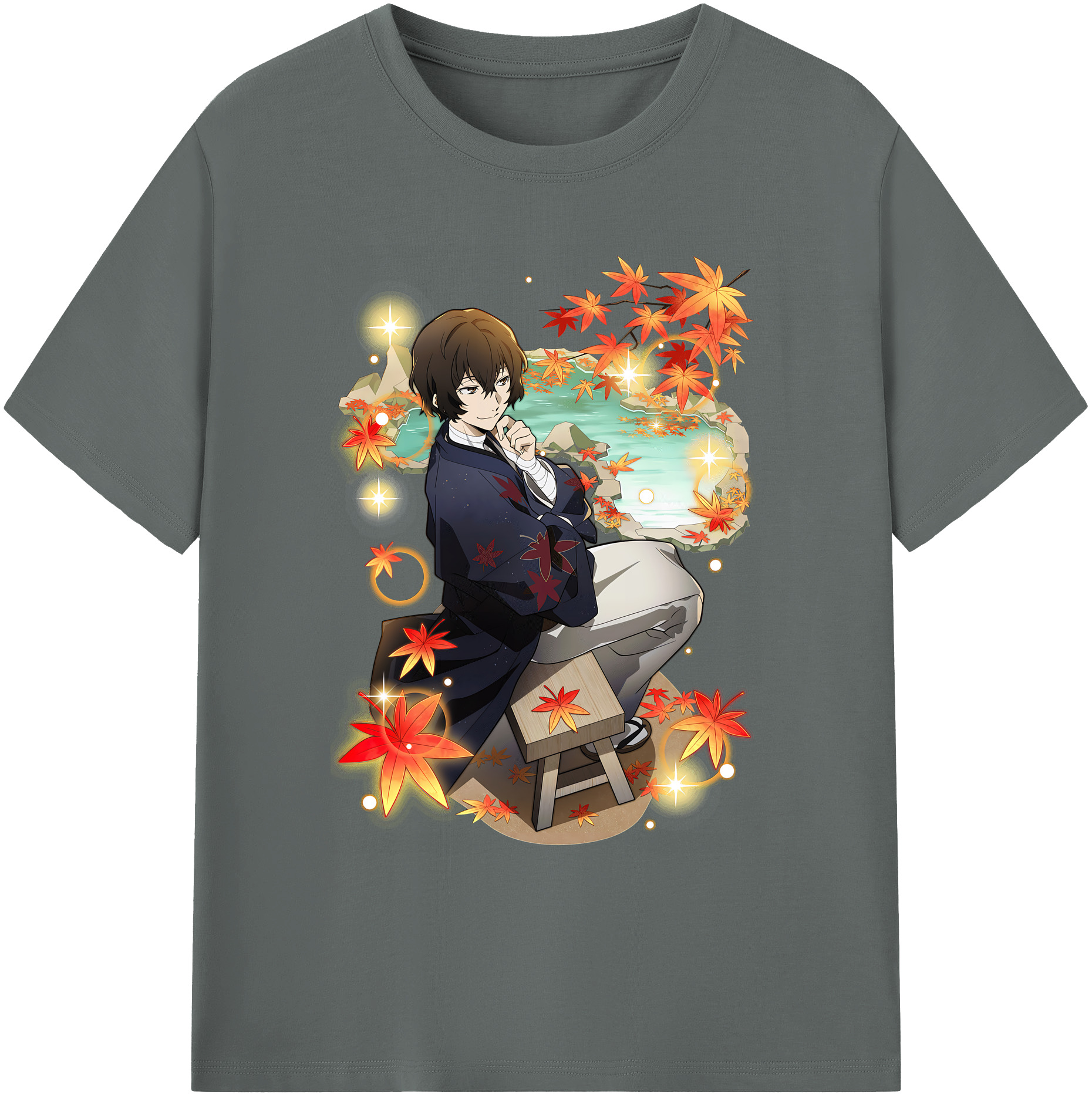 （画像用） 文豪ストレイドッグス Bungo Stray Dogs 綿100％ メンズ半袖Tシャツ｜肌触りやわらか＆通気性